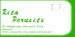 rita perusits business card